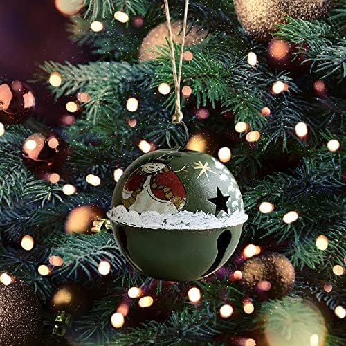 Christmas Bell Pinging Antique Iron Snowman Sell Pingente de Natal Decoração de Árvores Pingente de Natal Os kits de janelas de vidro