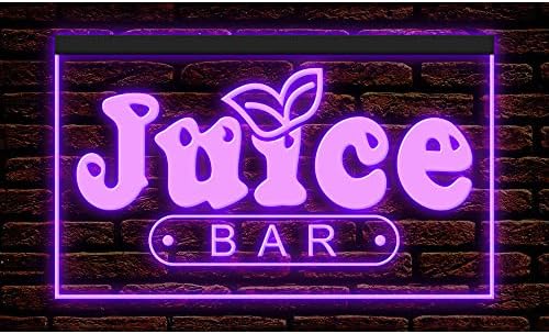 110034 Open Juice Bar Cafe Apple Orange Fruit Shop Display LED Light Neon Sign
