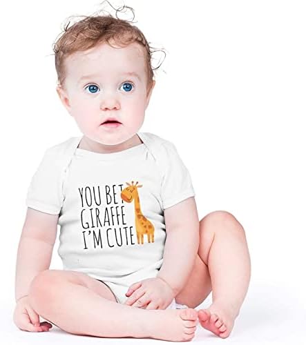 listery você aposta girafa, eu sou fofo macacão bebê girafa roupas de bebê recém-nascidas girafa bodysuits meninos infantis meninas de 0 a 12 meses