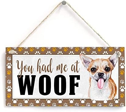Amantes de cães citação sinalização bichon frise você me fez no woof woof wood cão sinal cão cão cão placa rústica bichon frise