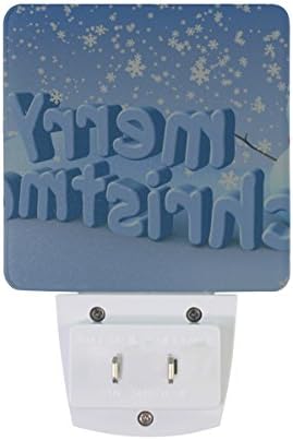 2 PC Plug-in LED LUZES NOITE COM FERLIMENTO NATAL EM WINTER Snow Lights With Dusk to Dawn Sensor Branco Luz perfeita para cozinha e corredor do banheiro Conjunto 2