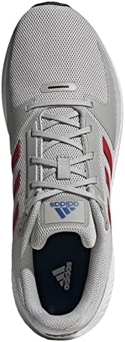 Adidas Mens Runfalcon 2.0 tênis de corrida, cinza dois/vívidos vermelho/core preto, 12