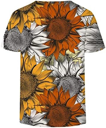 Camisa de blusa de algodão para mulheres de verão outono de manga curta 2023 Deep v pescoço gráfico impressão floral blusa casual al al al