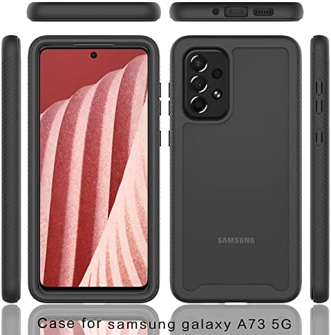 Capa de capa de telefone Caixa de proteção completa compatível com Samsung Galaxy A73 5G PC Hard PC+Soft Silicone TPU 3in1