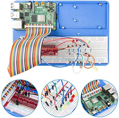 Solfounder Raspberry Pi Rab Kit de placa de pão com 830 pontos de soldagem placa de circuito Raspberry Pi Solder compatível com R3, Mega 2560 e Raspberry Pi 4b, 3b+, 3b, 2b e 1b+, a+