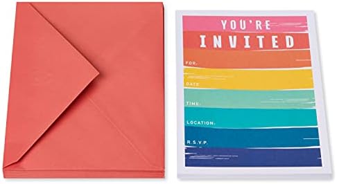 American cumprimentos convites para festas de todas as ocasiões com envelopes, pinceladas arco-íris