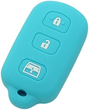 Segaden Silicone Capa Protetor Caso Sket Jacket Compatível com Toyota 3+1 Botão Tecla remota FOB CV2410 Azul claro