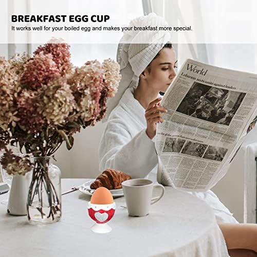 Cabilock Desktop Stand Cerâmica Pequeno porta -ovos Copo: Porcelana Alívio ovo Copo de ovo de casamento Principal Breakfast Breakful