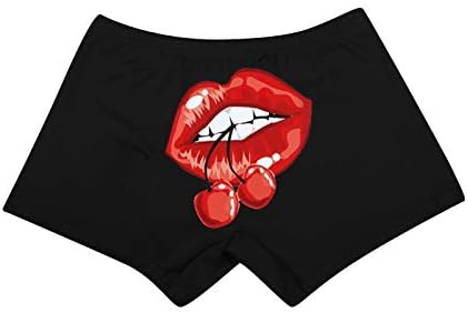 Shorts de botão zdfer para mulheres bocas vermelhas impressão short shorts feminino moda de cintura alta calça de ioga de altura