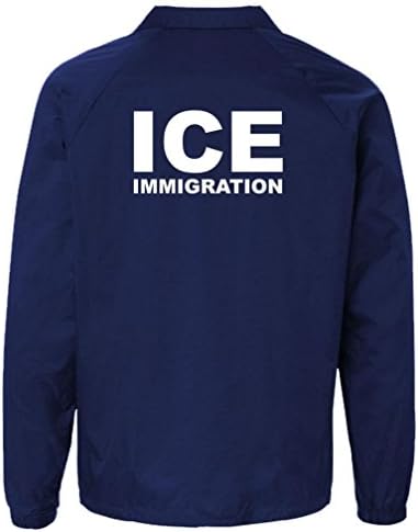 Imigração no gelo - Patrulha de fronteira imigrante - jaqueta de treinadores masculinos