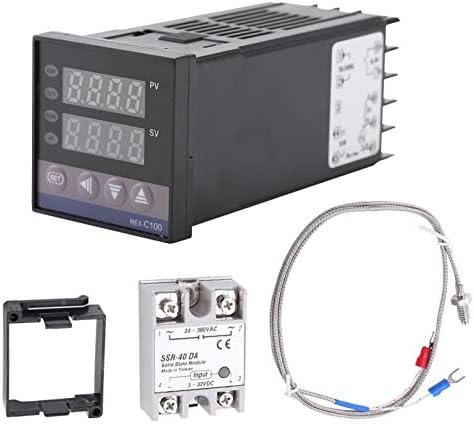 JEANOKO AC110V-240V Controlador de temperatura PID digital Rex-C100 LED Exibição de controle de temperatura Interruptor