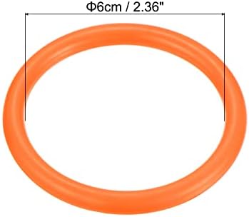 Patikil Carnival Ring Rings 6cm ID, 12 Pack Plastic Hoop para Booth de jogo de favor do ar livre, laranja
