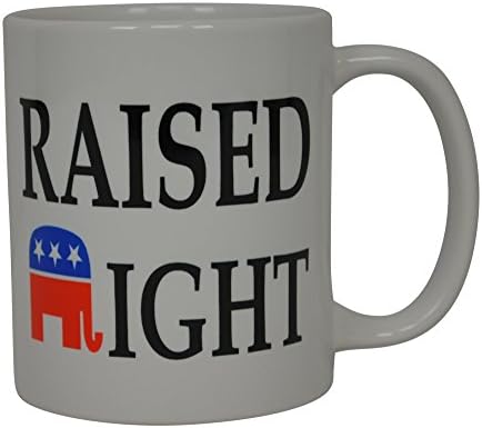 A caneca de café engraçado conservador levantou a RETRA POLITICA NOVIDADE POLITICA COP IDEA DE GREST para republicanos