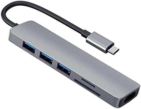 Hubs tipo C Hub para -Adaptador compatível 4K 3 USB C Hub com TF Security Digital Reader Slot para hubs USB