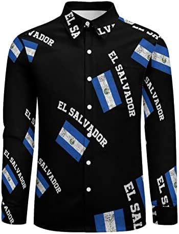 Camisetas masculinas da bandeira de El Salvador