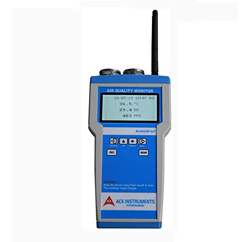 Monitor de qualidade do ar interno do IAQ com download de dados USB + certificado de calibração e garantia de 12 meses do fabricante