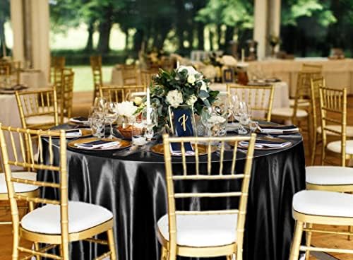 12 Pacote redondo toalhas de mesa redonda Premium toalhas de mesa de cetim premium mesa de mesa de seda brilhante