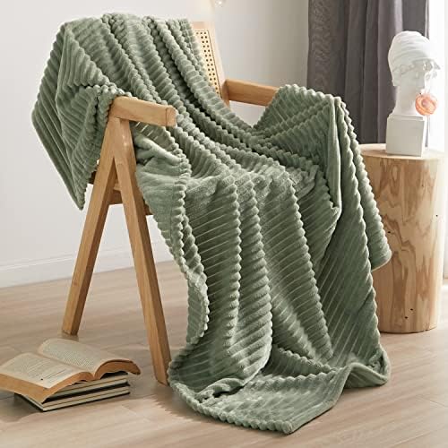 GenioSpin Fleece Throw Blanket, 280gsm cobertor leve e leve com tira, cobertores e arremessos de luxuos
