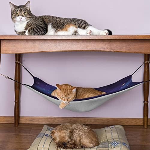 Moon Starry Sky Pet Hammock Stand Cat Bed Supplies Excelente Conjunto de Respirabilidade Easidade dentro de casa ao ar livre