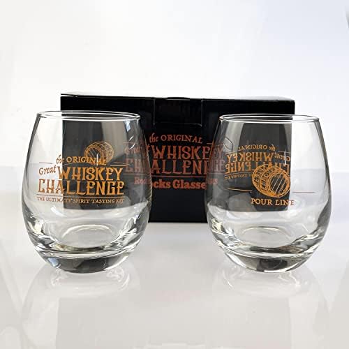 Great Whisky Challenge 502 Bourbon Whisky Rocks degustando óculos 'The Violator' 2pcs - Spirits Vodka Rum Glass Set
