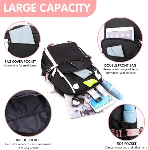 HXUANYU Capacitar Backpack Girls Backpack - Meninas para Backpack School Backpack Laptop Mackp Mackp Adequado para uso com mais de