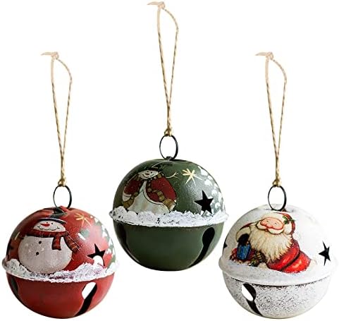 Christmas Bell Pinging Antique Iron Snowman Bell Pendant Christmas Tree Decoration Pendant Christmas Ornamentos pendurados