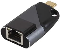 Realm USB-C para Ethernet Travel Adapter, 1 Gbps RJ45 para o adaptador USB C, Black