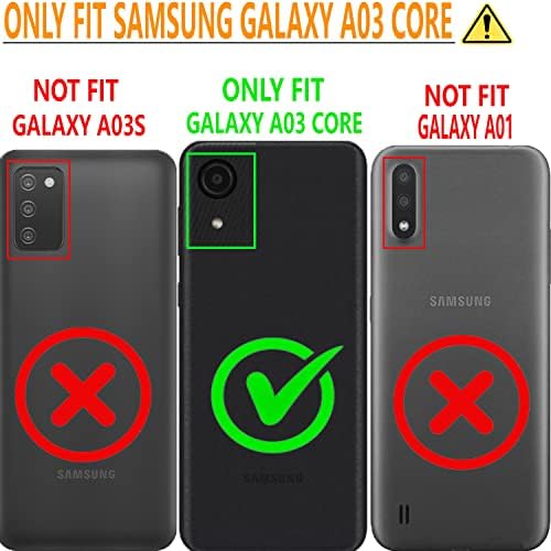 Case Circlemalls Samsung A03 Correr, Case Core Galaxy A03 [não Fit A03s] [Com protetor de tela de vidro temperado Tampa