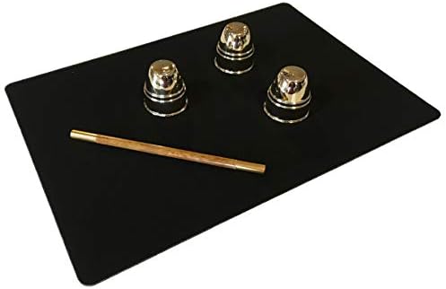 Black Close-Up Magic Pad, tapete de mesa sem deslizamento para truques de cartão e ilusões de moedas-16 por 23 polegadas