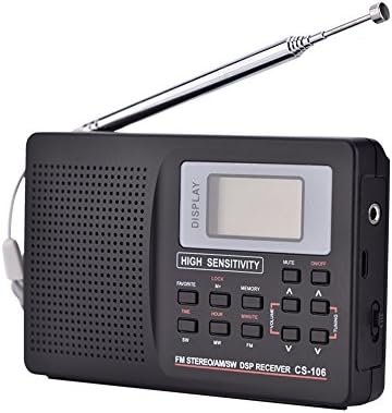 Rádio do receptor de frequência completo Tihebeyan com despertador FM/AM/SW/LW/TV SOM Frequência completa recebendo tela LCD, onda curta, rádio portátil de modo estéreo