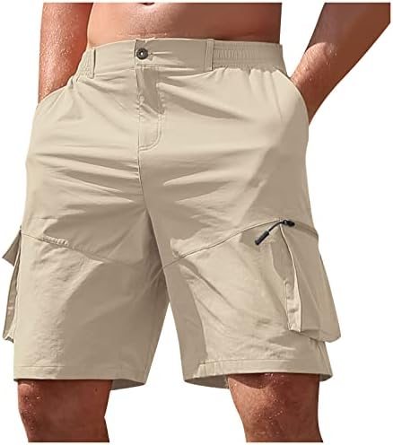 Shorts de carga masculinos de wenkomg1, shorts de combate sólidos de múltiplas funções de combate multipockets casuais shorts