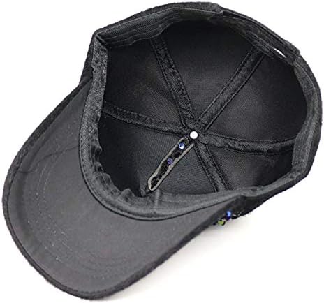 Andongnywell Unissex Bling Reth chapéus Design Projeto feminino Baseball Cap golfe Lavagem de soldado Chapéus de diamante embutido