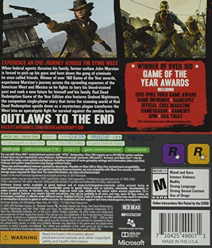 Red Dead Redemption: Game of the Year Edition - Xbox One e Xbox 360