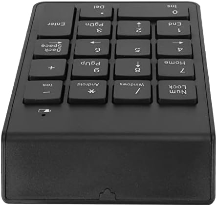 Qinlorgo mini -teclado numérico, teclas de ushaped, 18 chaves, teclados numéricos sem fio Bluetooth, distância de
