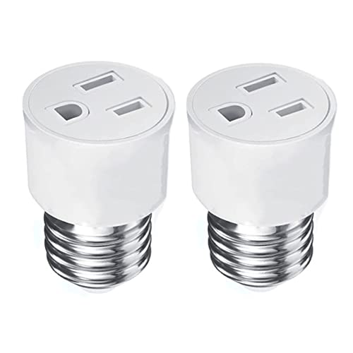 E26 Conversor de soquete E26/E27 3 Declaração de luz de ponta para conectar o adaptador Adaptador de lâmpada de lâmpada de tomada de luz polarizada para pátio para pátio, garagem, varanda, terraço