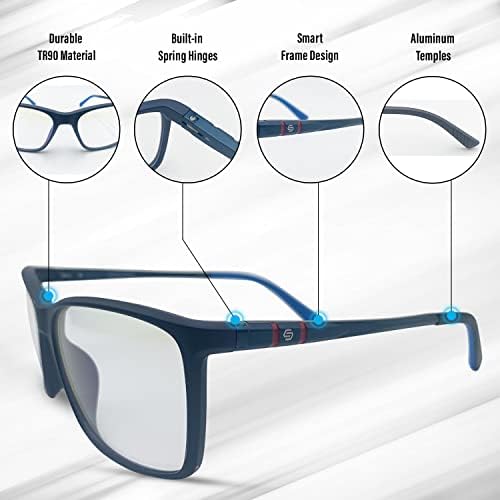 Óculos de bloqueio de luz azul CSD - Proteção durável da linhagem anti -olho - tela unissex de leitura de computadores de