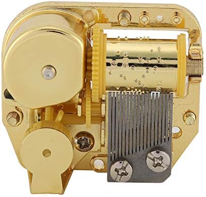 Jopwkuin DIY Clockwork Caixa de música, Mecanismo musical Movimento de metal dourado de metal