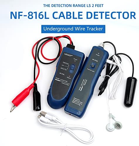 NF-816L Tester a cabo Testador Recarregável Profissional Encontre linha escura subterrânea, fio, localizador de cabos Detector de cabo subterrâneo Detector de cabos ocultos