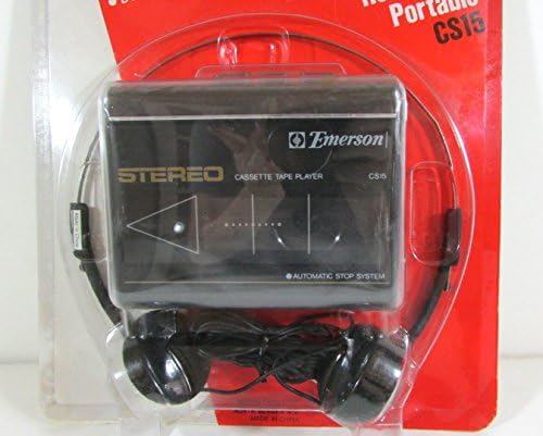 Vintage Emerson estéreo portátil Cassette Player Walkman CS15