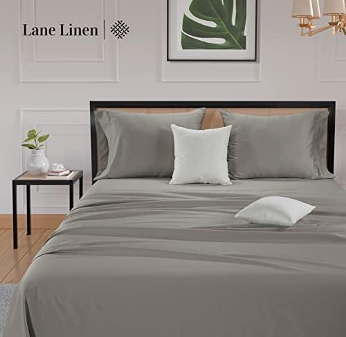 Linho de pista de 4 peças lençóis de cama de luxo para o conjunto de roupas de cama queen size respirável e resfriamento