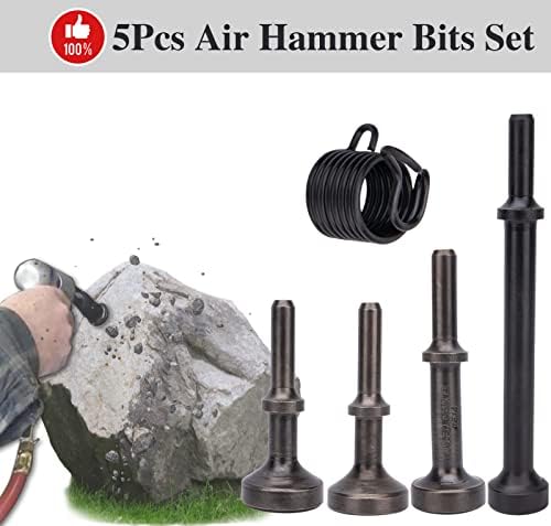 Conjunto de bits de martelo de ar suavizante, 5pcs suavização do kit de ferramentas de ar -ferramenta Acessórios de martelo de ar