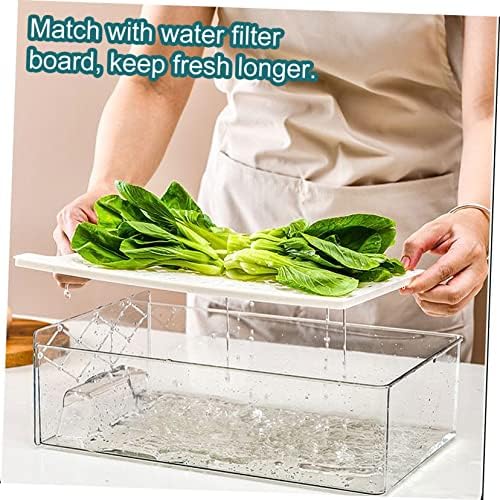 Mobestech Produce vegetais de geladeira plástica empilhável Cabinete de cozinha em casa caixas transparentes com drenagem