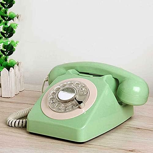 KXDFDC Revolve Dial Vintage Linear Linha Telefone Plástico Home Office Retro Wire Linear Linha Fixo Telefone