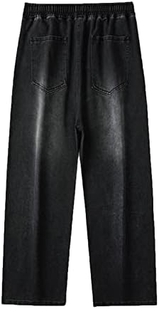 Diyago Jeans Baggy Mens reto de perna larga casual Teen Vintage Streetwear