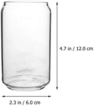 Cabilock decoração vintage copos transparente anel- xícara de vidro em forma de vidro transparente caneca de vidro de vidro canecas