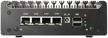 Hunsn Micro Firewall Appliance, Mini PC, VPN, roteador PC, Intel Pentium Silver N6000, RS41, AES-NI, 4 x 2,5GBE I226-V, console, tipo C, HDMI, DP, Barebone, sem RAM, sem armazenamento Sem sistema