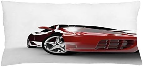 Capa de almofada de travesseiro de broto de quarto adolescente de Ambesonne, moderno automotivo Vivid Toned Car Back View Prestige