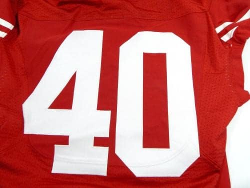 2015 San Francisco 49ers 40 Jogo emitiu Jersey Red 42 DP29047 - Jerseys usados ​​na NFL não assinada