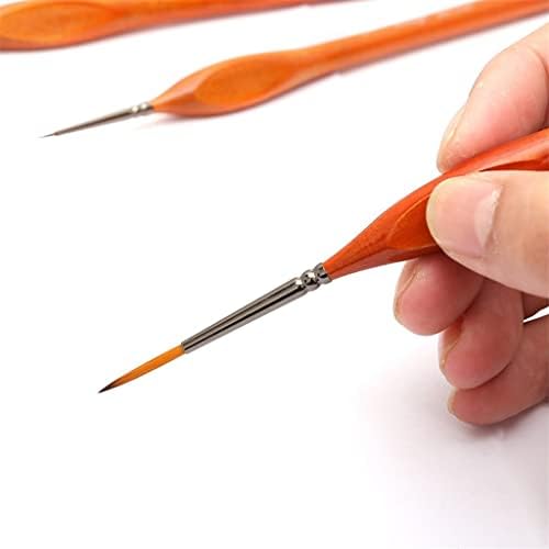Gretd 7pcs Linha de gancho em miniatura caneta fina de pincel aquarela para desenho para desenhar suprimentos de arte de pincel de pintura a óleo
