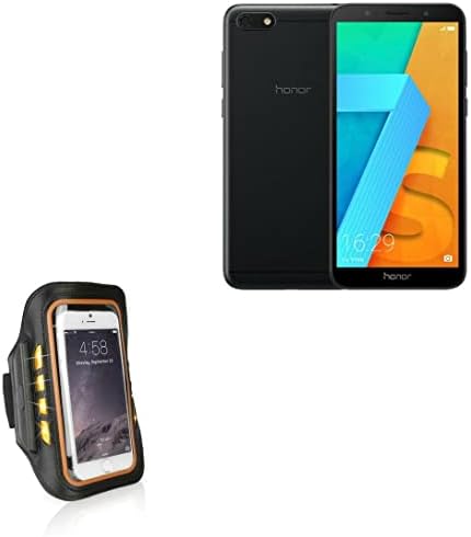 Caso de ondas de caixa para Huawei Honor 7s - Braçadeira esportiva de Jogbrite, Alta Visibility Segurança LED RUNNERS BRMAND para Huawei Honor 7s - Bold Orange